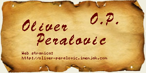 Oliver Peralović vizit kartica